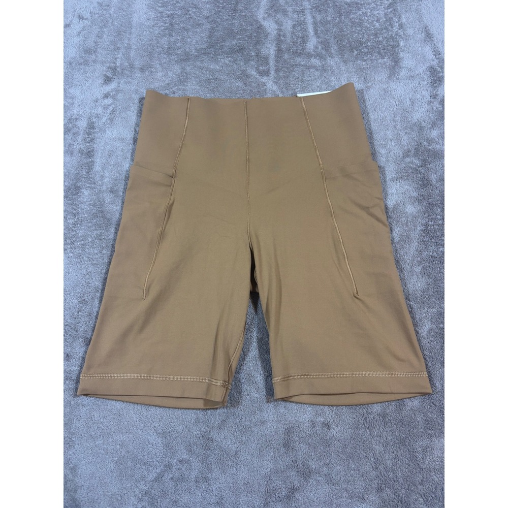 NWT OFFLINE by Aerie Real Me Xtra Bike Shorts Tan Brown High Rise Pockets Small
